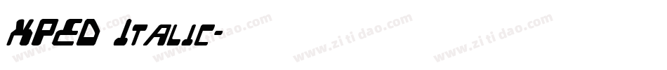 XPED Italic字体转换